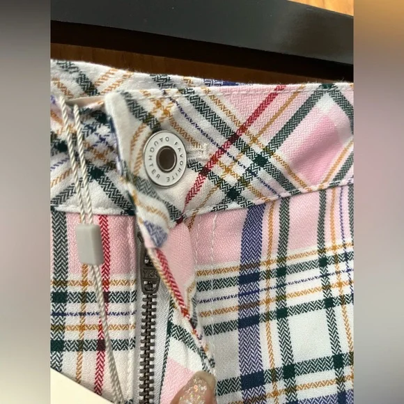 Favorite Daughter Plaid Pants in Pink, Blue, and White 34 - Picture 5 of 16